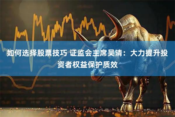 如何选择股票技巧 证监会主席吴清：大力提升投资者权益保护质效