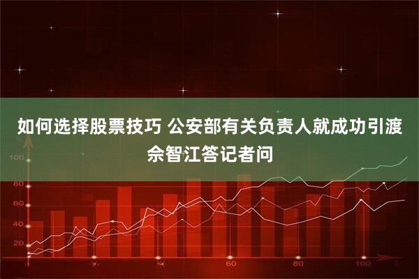 如何选择股票技巧 公安部有关负责人就成功引渡佘智江答记者问