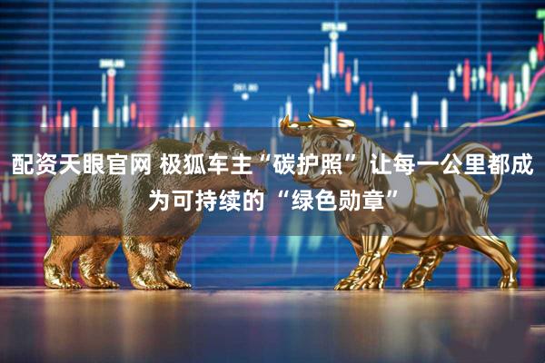 配资天眼官网 极狐车主“碳护照” 让每一公里都成为可持续的 “绿色勋章”