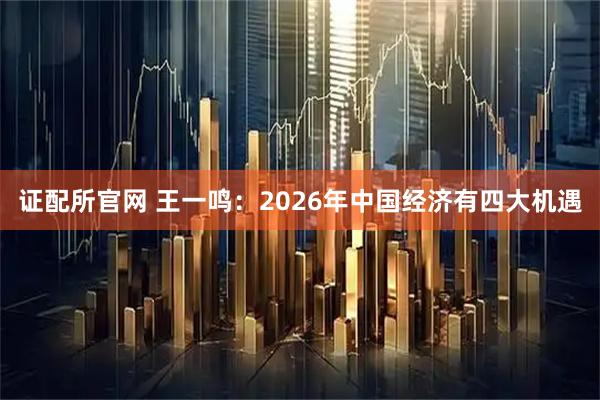 证配所官网 王一鸣：2026年中国经济有四大机遇