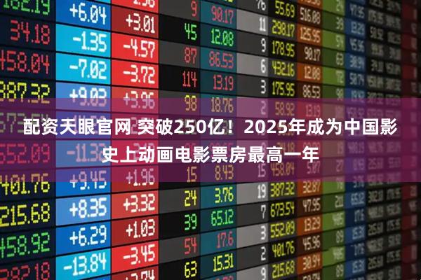 配资天眼官网 突破250亿！2025年成为中国影史上动画电影票房最高一年